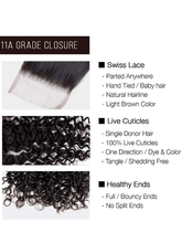 Brooklyn Hair 4x4 HD Lace Closure – Bohemian Jerry Curl True Swiss HD 100% Remy Human Hair 14" / Natural Black / Free